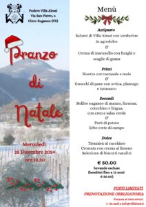 Pranzo di Natale 2024 a Podere Villa Alessi